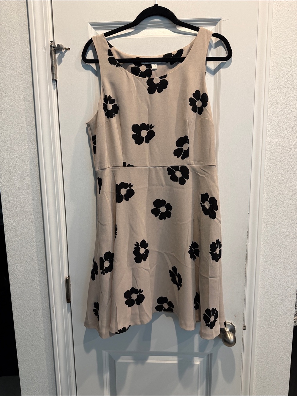 LC Lauren Conrad Black and Beige Floral Dress